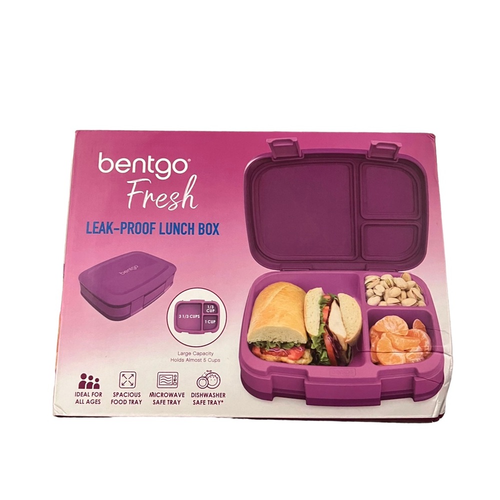 NIB Bentgo Fresh 4-Compartment Leak-Proof Lunch Box- Purple